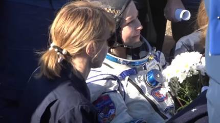 Спускаемый аппарат корабля «Союз МС-18» с «киноэкипажем» на борту вернулся на Землю