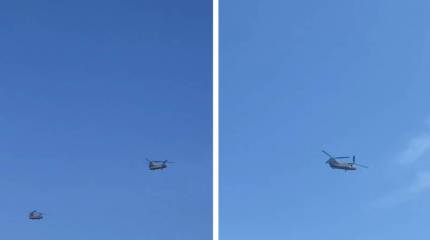 Местные жители и военкоры заявляют о якобы появлении вертолётов CH-47 Chinook над Артёмовском