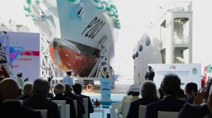 В Турции спустили на воду первый из двух патрульных кораблей для ВМС Нигерии