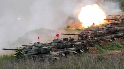 В ожидании китайских дронов: Тайвань оснастил танки M60 защитными «козырьками»