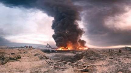 Неизвестная авиация нанесла удар по нефтевозам на северо-востоке Алеппо