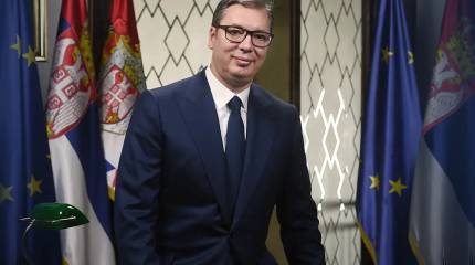 «Добирался дольше, чем Черчилль до Ялты»: Вучич записал обращение к сербскому народу на Красной площади в Москве