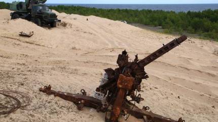 Военные вертолёты вывезли с острова в Финском заливе артефакты ВОВ