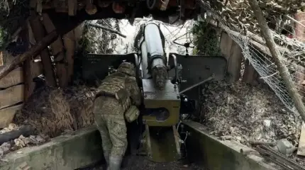 Русские 130-мм буксируемые орудия М-46 накрыли операторов БПЛА ВСУ