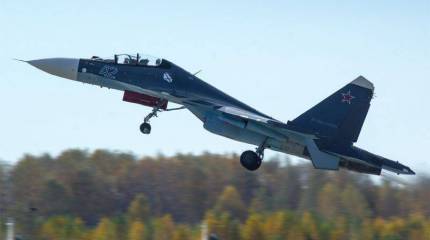 Ещё три Су-30СМ прибыли на аэродром Саки (Крым)