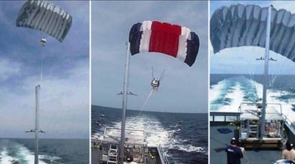 В США для военных кораблей разработаны «парашюты связи»