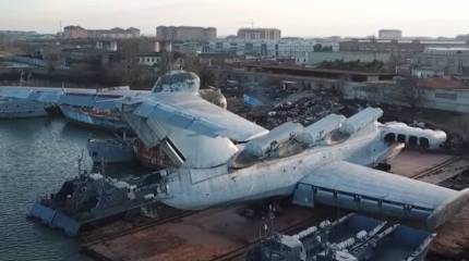 В Дагестане начинается транспортировка экраноплана «Лунь» на сушу