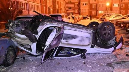 В результате украинского обстрела в Белгороде повреждены несколько десятков автомобилей