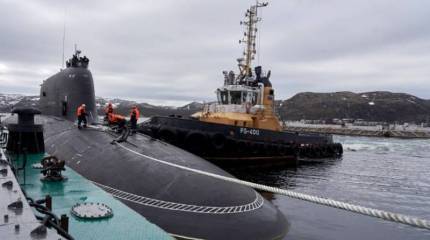 Многоцелевая АПЛ «Казань» проекта «Ясень-М» впервые прибыла в пункт постоянного базирования