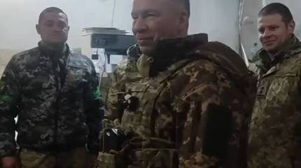 Главком сухопутных войск ВСУ Сырский в четвертый раз за две недели приехал в Артемовск