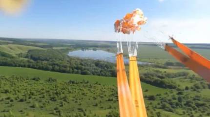 В Сети появилось снятое от первого лица видео катапультирования лётчика российского штурмовика Су-25