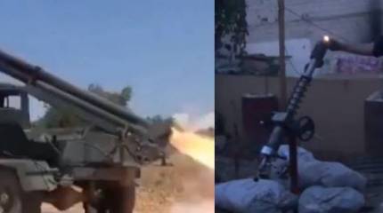 Показано видео использования боевиками очередной версии "шайтан-трубы" в Сирии