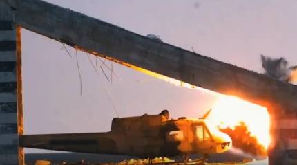 Турция показала поражение вертолёта в укрытии противобункерным боеприпасом Tolun