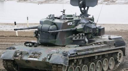 Появились кадры поражения немецкой ЗСУ «Гепард» на Херсонском направлении