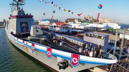 В КНДР спустили на воду эсминец, который будет противостоять «империалистическим пиратам»