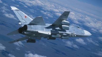 Су-24 имитировали атаку эсминца USS Ross в Чёрном море крылатыми ракетами