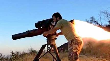 Уничтожение Т-72 ракетой TOW