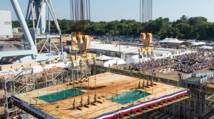 Третий атомный авианосец типа Gerald R. Ford для ВМС США заложили на верфи Huntington Ingalls Industries