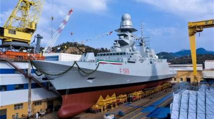 В Италии спустили на воду десятый фрегат класса FREMM «Эмилио Бьянки»
