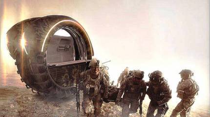 Военный эвакуатор, спроектированный в форме колеса, имитирует намибийского паука