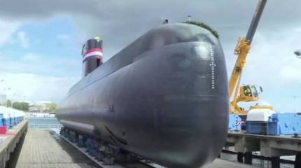 В Германии спустили на воду третью субмарину для ВМС Египта