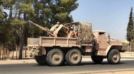 Российский «Урал» с пушкой ЗУ-23-2 в Сирии