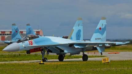 Три истребителя Су-35С поступили на вооружение 790-го авиаполка ЗВО