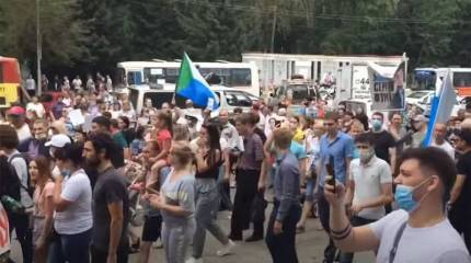 Акции протеста в Хабаровске: мнения о числе участников разделились