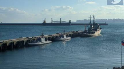 Захваченные в Бердянске украинские корабли замечены в Новороссийске