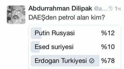 Прокол свиты турецкого президента. Пользователи Твиттера уверены, что нефтью с ДАИШ торгует именно Турция и сам Эрдоган