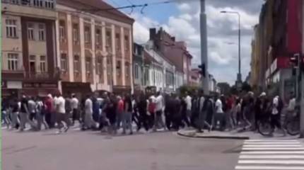 В Чехии прошла демонстрация цыган, требующих защиты от украинских беженцев