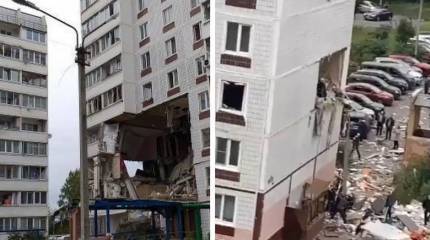 Публикуются кадры с места взрыва газа в подмосковной 9-этажке