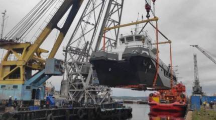 В Мурманске спущен на воду большой гидрографический катер проекта 23370Г для Северного флота