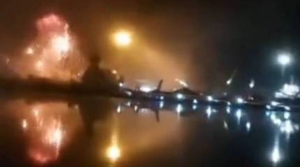 Мощный взрыв в дунайском порту Рени после атаки БПЛА ВС РФ попал в кадр