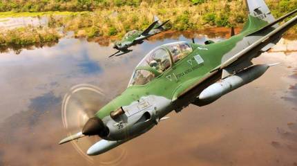 Боевое применение турбовинтовых штурмовиков EMB-314 Super Tucano