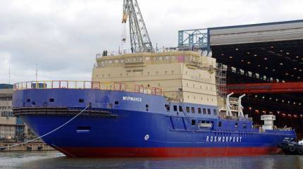 В Финляндии спущен на воду линейный ледокол «Мурманск»
