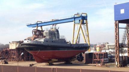 На «Пелле» спущен на воду буксир РБ-367 для северного флота