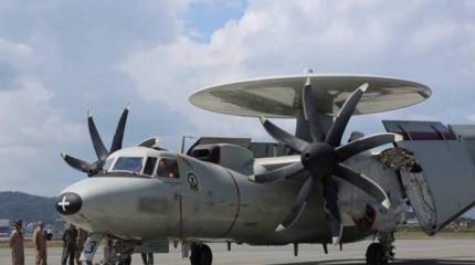 В США упал и сгорел самолёт ДРЛО E-2C Hawkeye