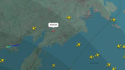 Самолёт президента России вылетел из Магадана на Аляску