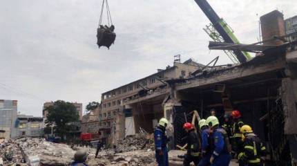 Британский наемник опубликовал кадры последствий удара ВС РФ по пункту дислокации ВСУ в Краматорске