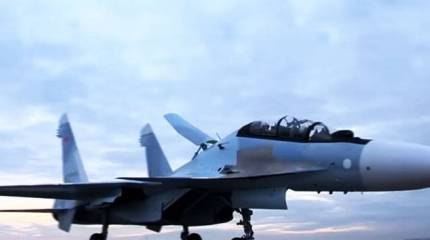 Выброс тормозного парашюта Су-30 в полёте попал на видео