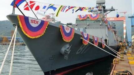 Очередной южнокорейский фрегат спущен на воду