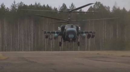 Минобороны показало видео уничтожения склада с боеприпасами ВСУ  вертолётом Ка-52