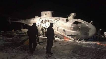 Многоцелевой вертолет ВМС Италии разбился при посадке на палубу эсминца