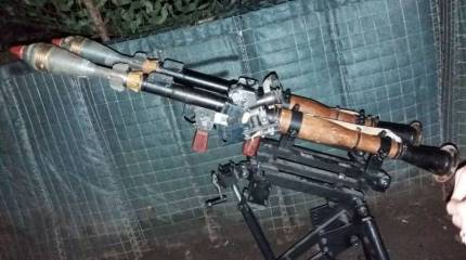 На Украине показали РПГ, приспособленный под стрельбу миномётными минами и их «фрагментами»