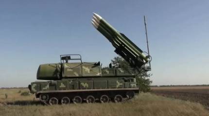 Появились кадры уничтожения беспилотником «Ланцет» украинского ЗРК с последующей детонацией зенитных ракет