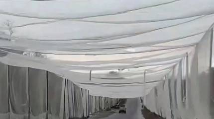 Российские БПЛА выжигают термитной смесью антидроновые сетки ВСУ над дорогами