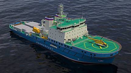 На Выборгском судостроительном заводе завершилась церемония закладки первого ледокола типа ЛК-16