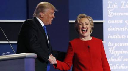 Хиллари впереди, Дональд позади