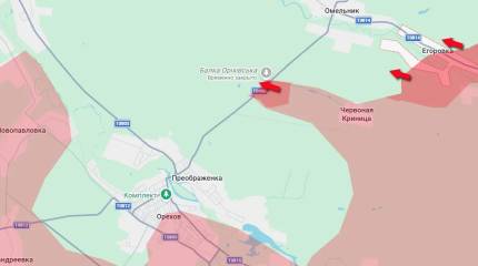 ВС РФ освободили восточную часть Егоровки, формируя  Ореховский котёл